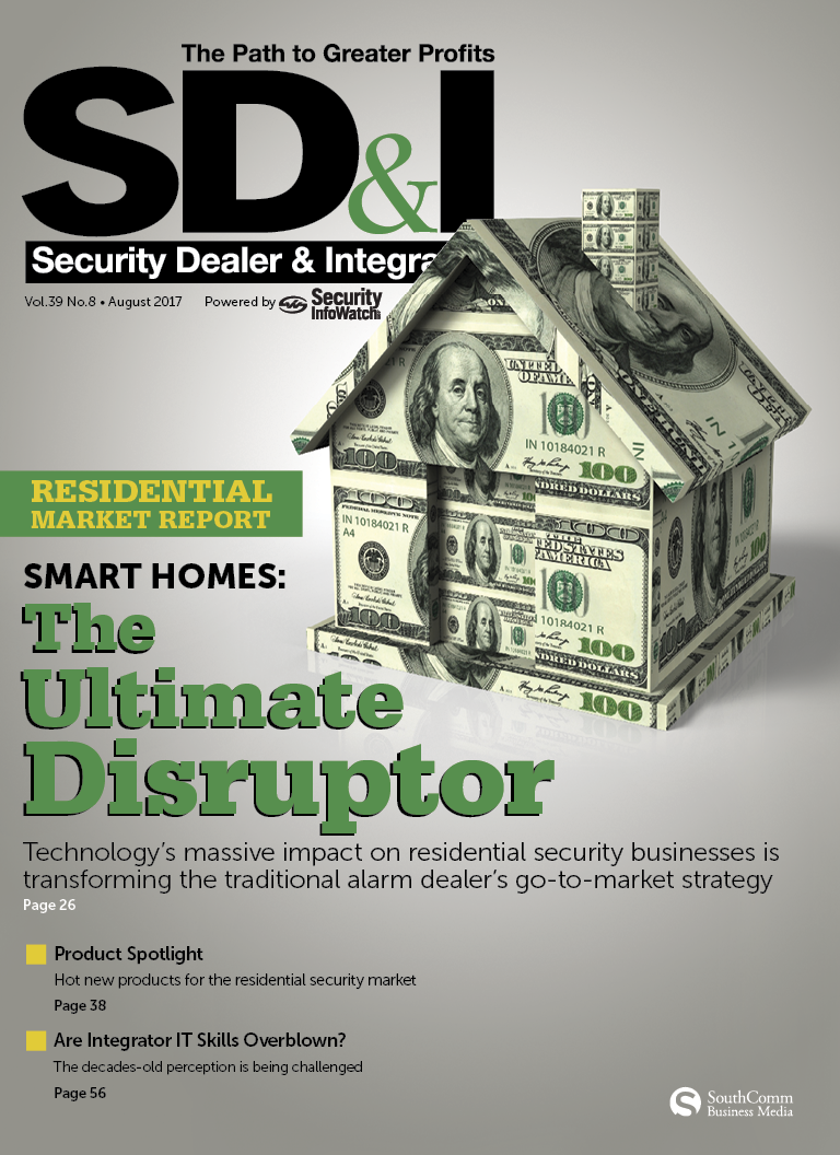 SD&I's Aug. 2017 cover story examines how technology&rsquo;s massive impact on residential security businesses is transforming the traditional alarm dealer&rsquo;s go-to-market strategy