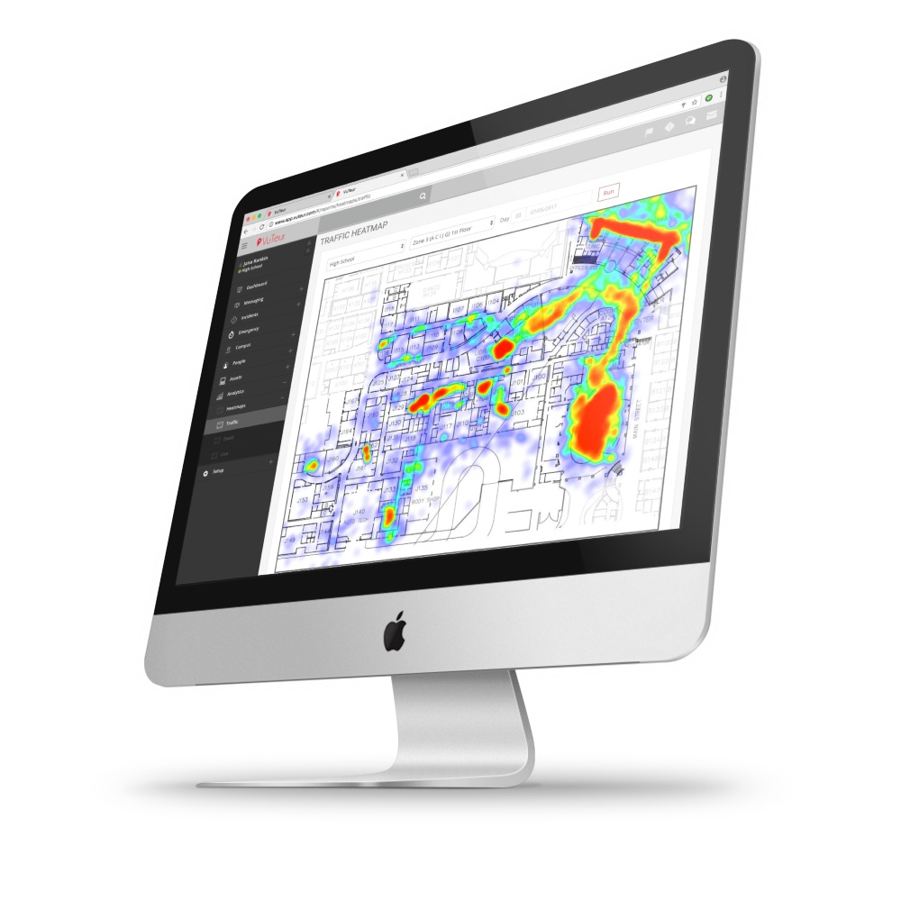 The VuTeur platform uses real-time location system (RTLS) technologies embedded within modern mobile and smart devices to power two-way communication with individuals during an incident or event.