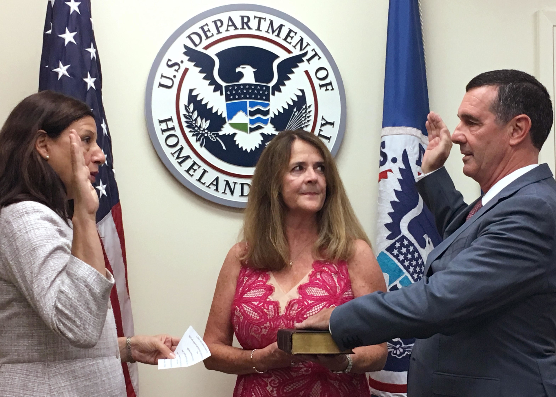 David Pekoske is ceremonially sworn in as Administrator of the Transportation Security Administration.