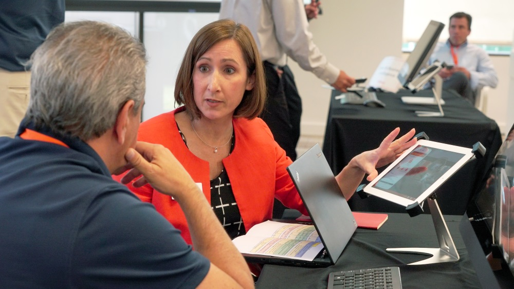 Alarm.com dealers receive hands-on training at one of the company's training events.