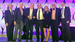 The Convergint team accepts the 2017 National Systems Integrator of the Year Award from Larry Newman (far left) and Fredrik Nilsson (far right) at Axis Connect & Converge in Seattle. The Convergint team accepts the 2017 National Systems Integrator of the Year Award from Larry Newman (far left) and Fredrik Nilsson (far right) at Axis Connect & Converge in Seattle.