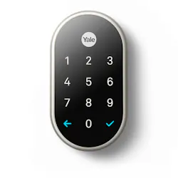The new Nest x Yale Lock is a key free touchscreen deadbolt that provides homeowners with extraordinary control and convenience. Lock and unlock doors from anywhere, create passcodes to manage access for family members and guests, and revoke access at any time – all from the Nest app. The new Nest x Yale Lock is a key free touchscreen deadbolt that provides homeowners with extraordinary control and convenience. Lock and unlock doors from anywhere, create passcodes to manage access for family members and guests, and revoke access at any time – all from the Nest app.