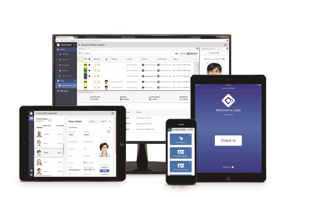 Lenel&rsquo;s OnGuard 7.4 works on multiple devices.