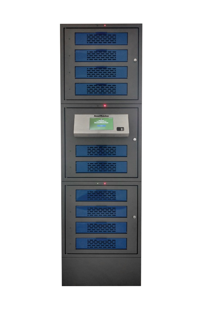 AssetWatcher is an RFID-enabled locker system that enables businesses to secure and track valuable assets.