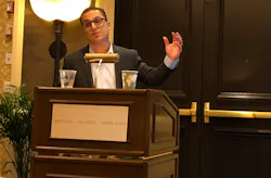 James Rothstein, Anixter’s new SVP of Global Security Solutions, addresses the media at ISC West. James Rothstein, Anixter’s new SVP of Global Security Solutions, addresses the media at ISC West.