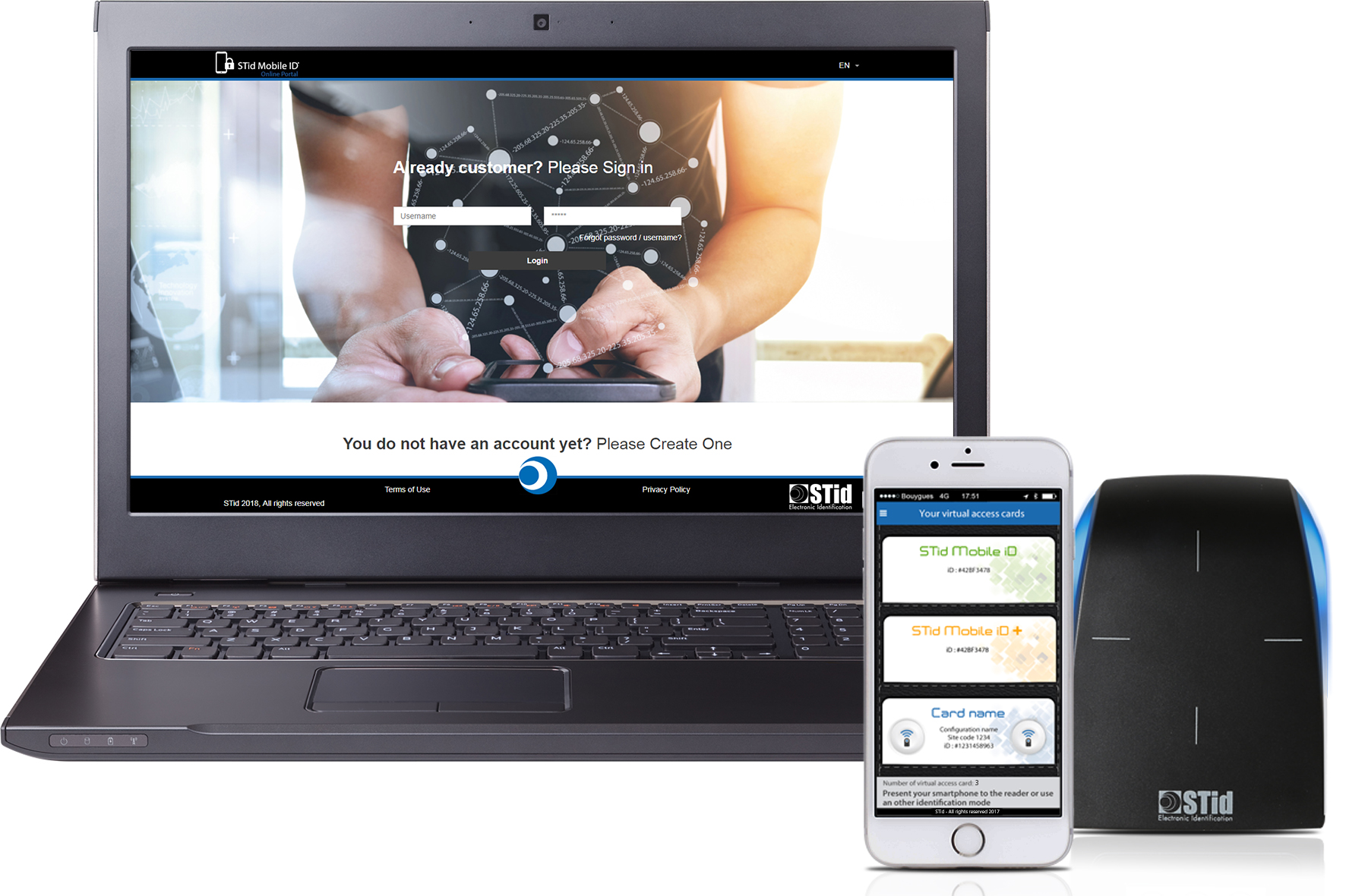 STid Mobile ID&circledR; Online Portal is the first user card management portal to comply with even the most demanding policy requirements (including GDPR and PIPEDA). Easy to manage, it can both issue and revoke virtual access cards remotely and ensure data privacy and protection using recommended encryption and authentication methods.