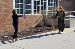 Alternative Defense Strategies has developed a self-defense solution dubbed “Safe Zone,” which features a canister of patented pepper gel spray that can be used to disorient an active shooter or other violent attacker. Alternative Defense Strategies has developed a self-defense solution dubbed “Safe Zone,” which features a canister of patented pepper gel spray that can be used to disorient an active shooter or other violent attacker.