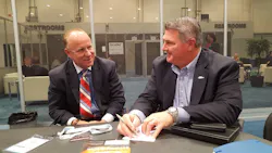 Ty Richmond, President of Integrated Systems Technology at Allied Universal, left, and Steve Jones, CEO of Allied Universal, right, recently sat down with Security Technology Executive magazine Editor-in-Chief Steve Lasky to discuss how the company has transformed itself from a contract guard provider into a holistic security services firm. Ty Richmond, President of Integrated Systems Technology at Allied Universal, left, and Steve Jones, CEO of Allied Universal, right, recently sat down with Security Technology Executive magazine Editor-in-Chief Steve Lasky to discuss how the company has transformed itself from a contract guard provider into a holistic security services firm.