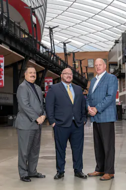 The Little Caesars Arena security project team (L-R) comprised Richard Fenton, VP of Corporate Security for Ilitch Holdings, Inc., Jeremy Zweeres, a Principal with DVS and the main project manager for this job, along with Tim Sopha, who is the Director of Corporate Security for Ilitch Holdings. The Little Caesars Arena security project team (L-R) comprised Richard Fenton, VP of Corporate Security for Ilitch Holdings, Inc., Jeremy Zweeres, a Principal with DVS and the main project manager for this job, along with Tim Sopha, who is the Director of Corporate Security for Ilitch Holdings.