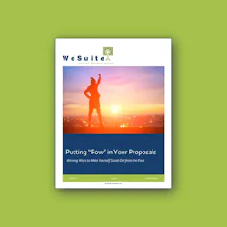 WeSuite President Tracy Larson, has written a free educational booklet that provides actionable steps that sales professionals within security and technology organizations can take to create more powerful and winning proposals. WeSuite President Tracy Larson, has written a free educational booklet that provides actionable steps that sales professionals within security and technology organizations can take to create more powerful and winning proposals.