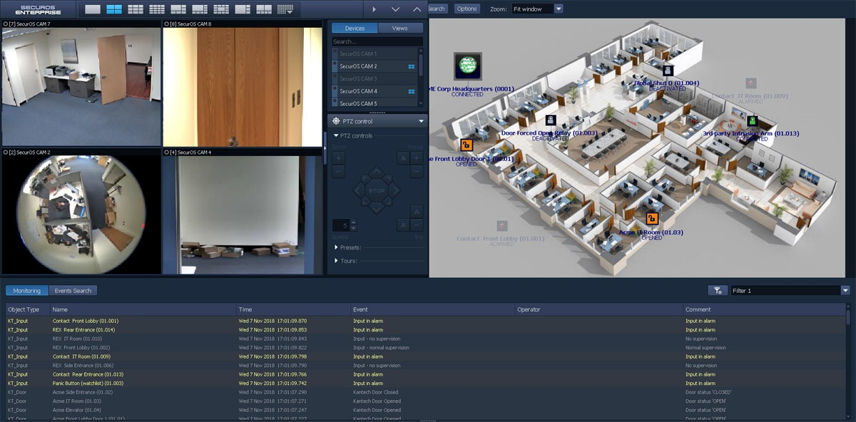 ISS SecurOS v.10 VMS now integrates with Kantech EntraPass 7.5.