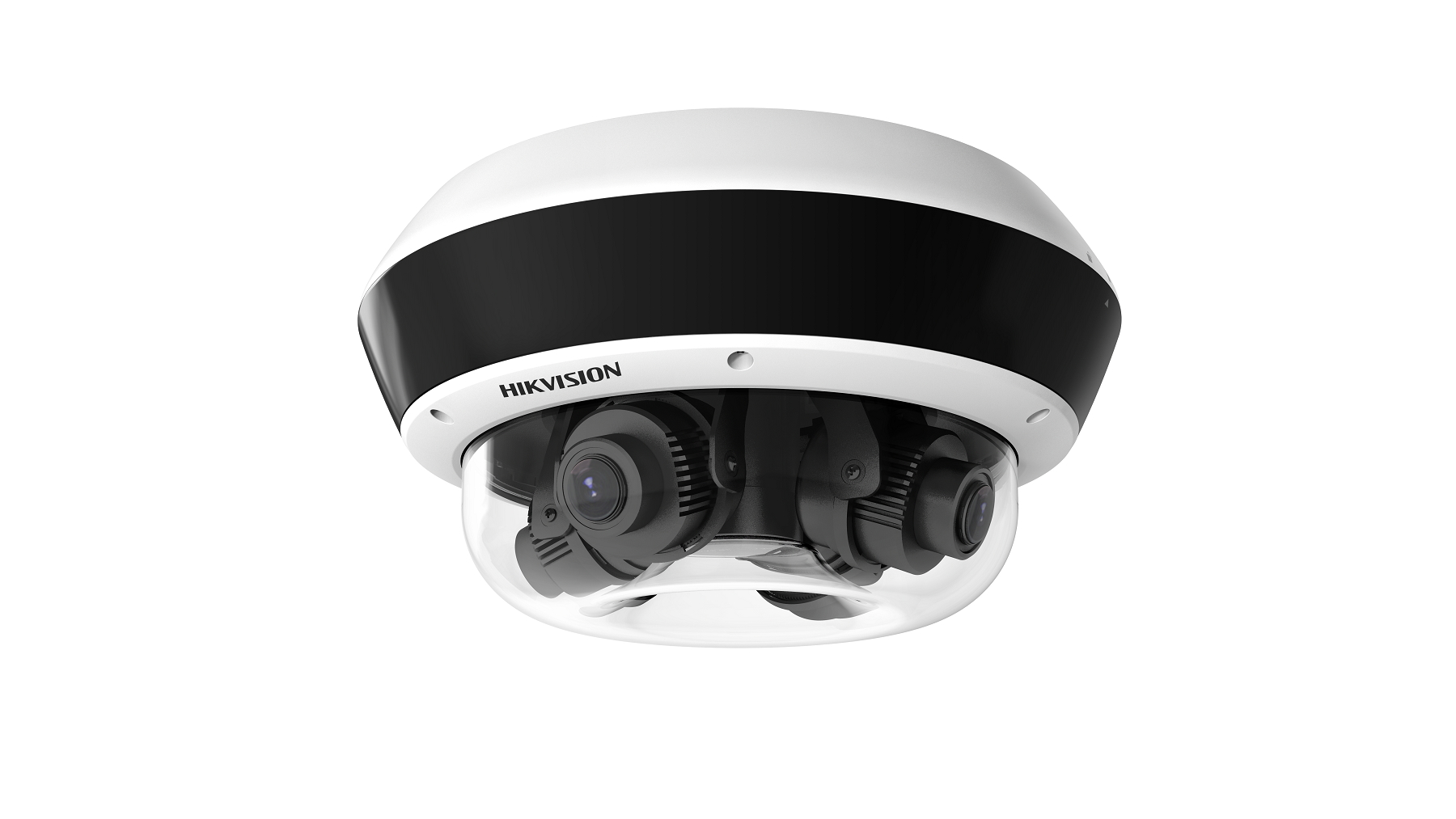 The DS-2CD6D54FWD-IZHS 20 MP PanoVu Flexible Outdoor Network Camera features 1/2.7' progressive scan CMOS sensors and four lenses.