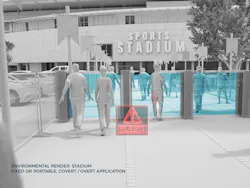 The system is designed to provide discrete, modular and scalable protection to provide layered, stand-off detection capability. This is intended to provide a means to proactively counter evolving urban threats. The sensors with active 3D imaging and AI-enhanced automatic detection are designed to detect metallic and non-metallic firearms, knives, explosives and other threats. The system is designed to provide discrete, modular and scalable protection to provide layered, stand-off detection capability. This is intended to provide a means to proactively counter evolving urban threats. The sensors with active 3D imaging and AI-enhanced automatic detection are designed to detect metallic and non-metallic firearms, knives, explosives and other threats.