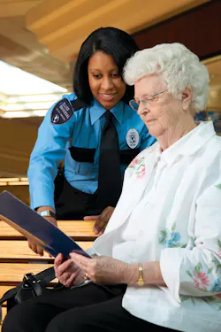 Security professionals can be trained to take on a customer service role. Security professionals can be trained to take on a customer service role.