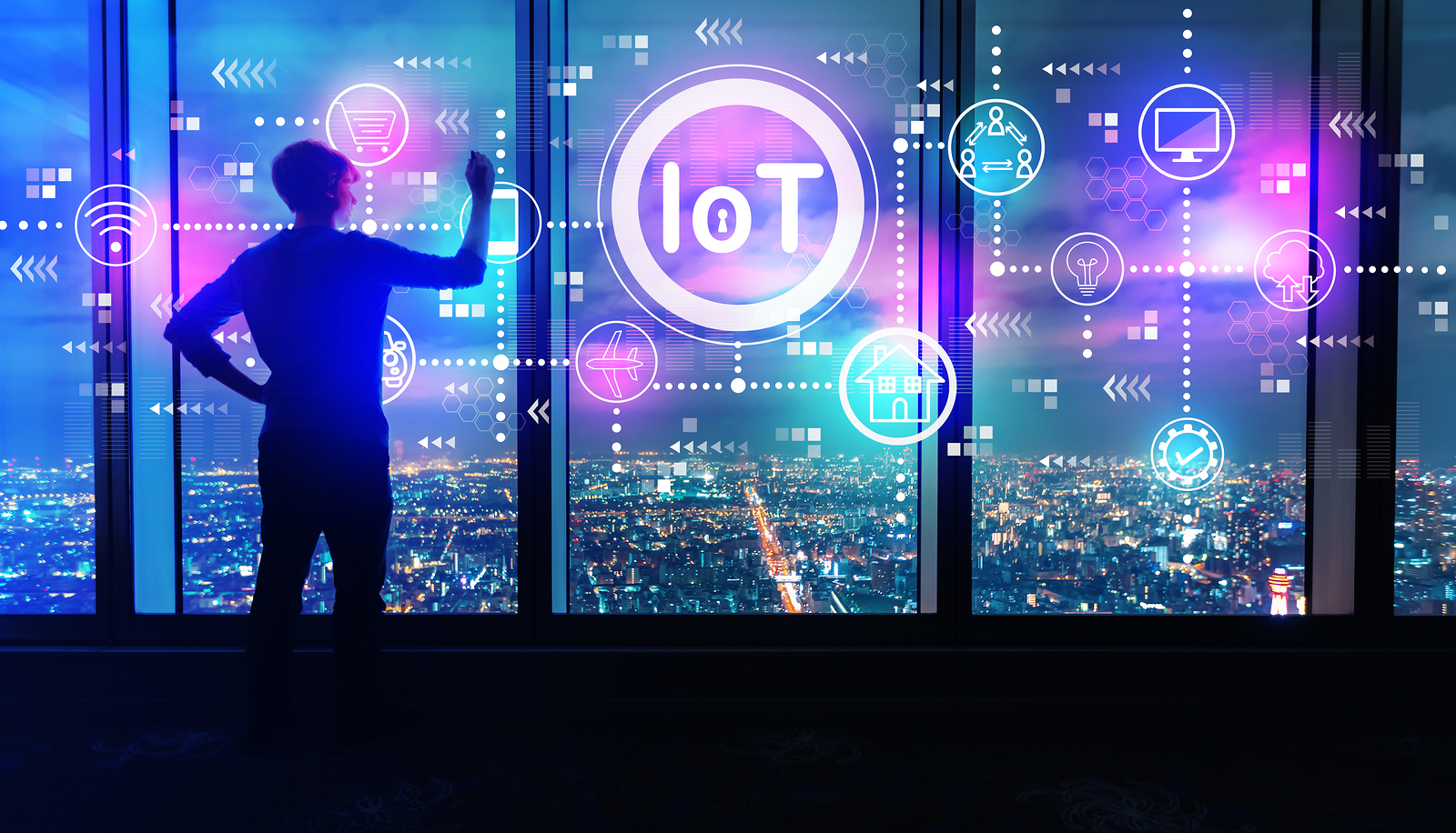 Bigstock Iot Theme With Man Writing On 285460267