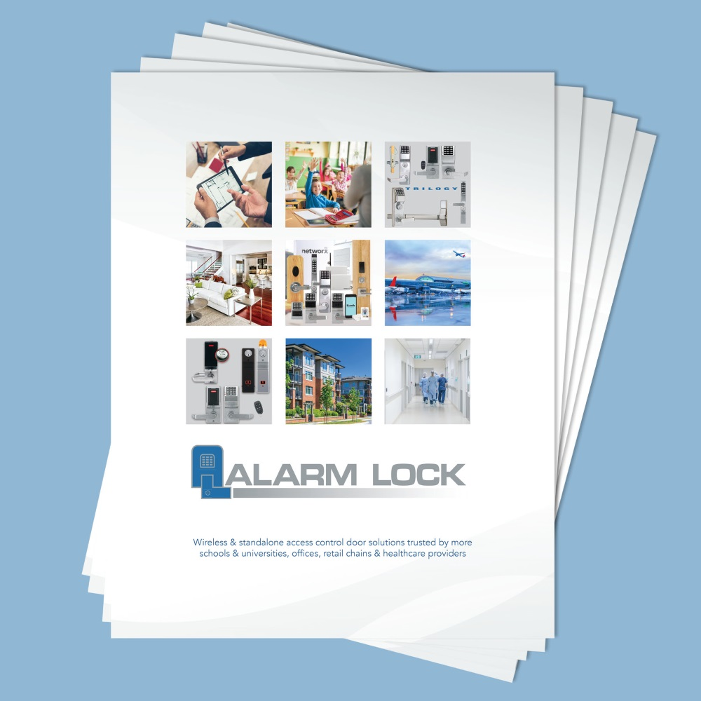 Alarm Lock's new 28-page catalog includes a range of product lines including field-proven standalone Trilogy&circledR; electronic keyless access locks, #1 in their class for years, networked wireless Trilogy Networx&trade; locks and Gen. 2 Gateways & Expanders, customizable ArchiTech&trade; Designer Networx Series for every d&eacute;cor featuring Bluetooth LE Technology & iLock App, and expanded School and Campus Lockdown Solutions.