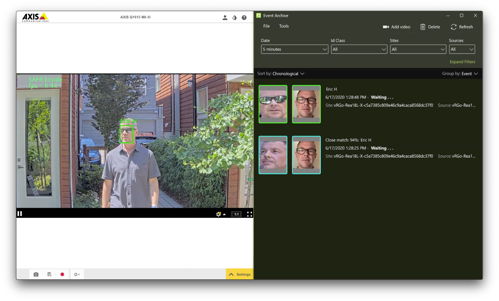 SAFR Inside enables network cameras like the AXIS Q1615 Mk III to reduce video processing server overhead and achieve new lows in total cost of ownership.