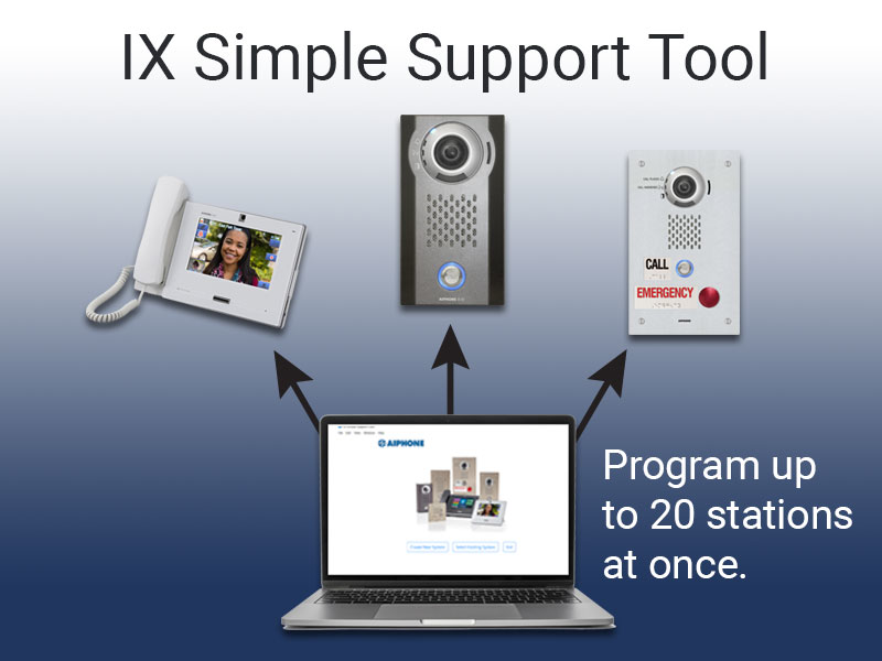 The IX Simple Support Tool can seamlessly configure up to 20 IX Series stations.