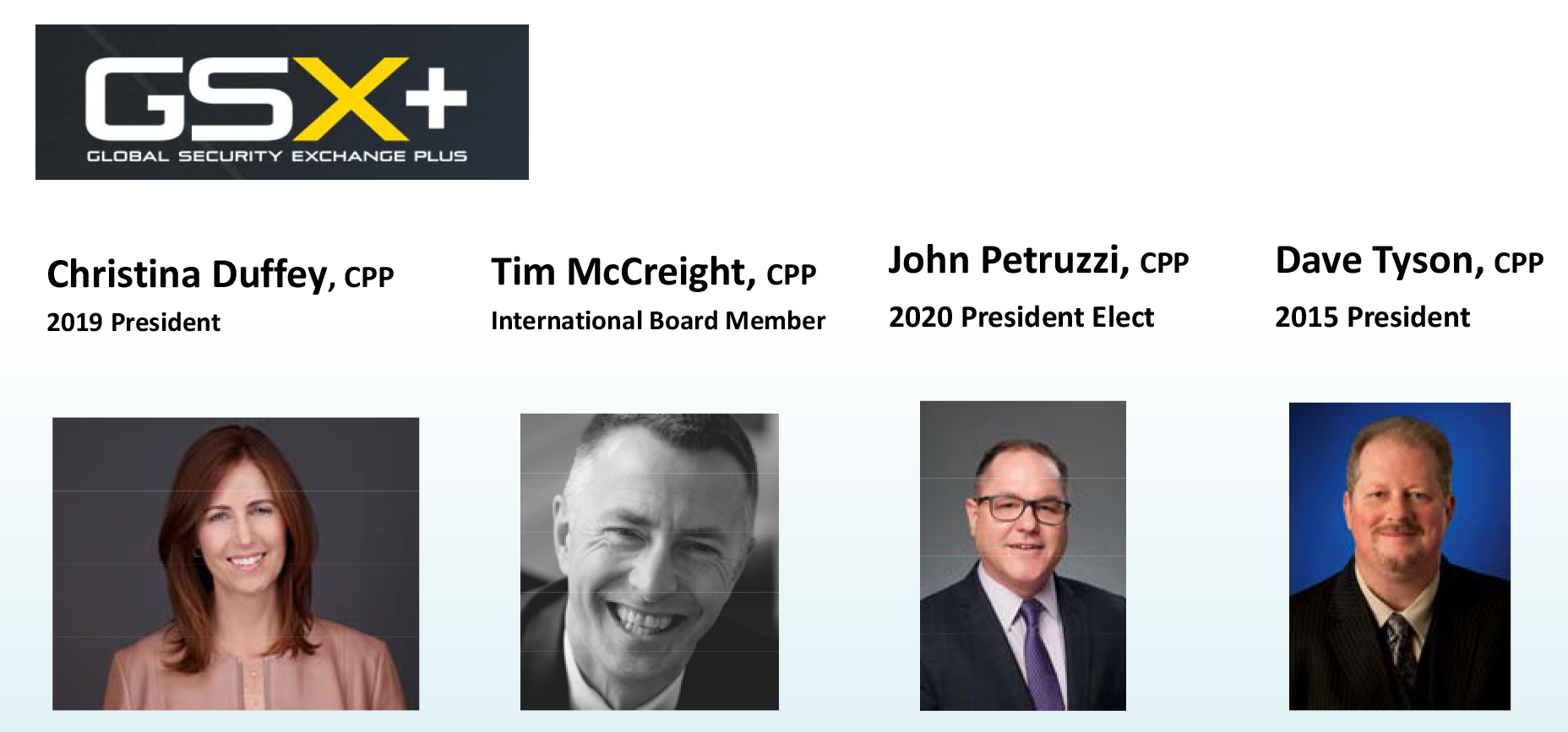 A look at the panelists from Tuesday's GSX+ session, 'Security 2030 and Beyond'