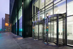 Bothwell Exchange, a new construction commercial space in Glasgow, Scotland, has installed an array of Speedlane Slide optical turnstiles and two TQA automatic revolving doors from Boon Edam. Bothwell Exchange, a new construction commercial space in Glasgow, Scotland, has installed an array of Speedlane Slide optical turnstiles and two TQA automatic revolving doors from Boon Edam.