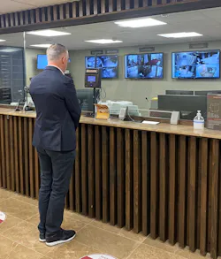 A customer verifies identity using an Iris ID biometric reader before accessing his safe deposit box in Ireland’s Merrion Vaults. A customer verifies identity using an Iris ID biometric reader before accessing his safe deposit box in Ireland’s Merrion Vaults.