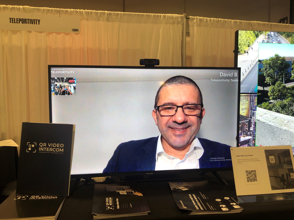 Teleportivity's QR Video Intercom product enables businesses to have intercom capabilities for their offices without the need to install hardware or even have guests download an app.