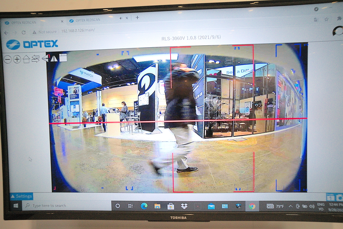 The detection area for Optex's REDSCAN Pro sensor can be divided in up to eight independent zones, one for each object target size, sensitivity and output, and/or level of threat.