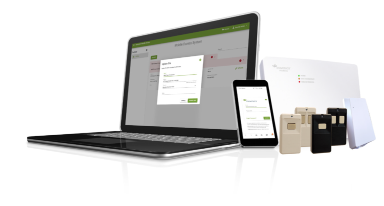 Inovonics mobile duress, designed to provide precise indoor room and floor level location when someone activates an Inovonics pendant.