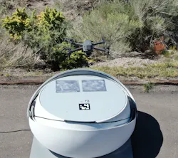 The drones are triggered for launch either by motion detection or via a pre-planned mission mode. The drones are triggered for launch either by motion detection or via a pre-planned mission mode.