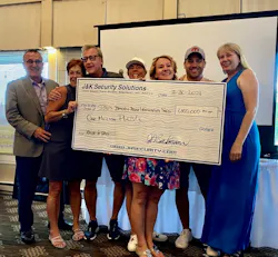 J&K Security broke the $1 million mark fundraising for Domestic Abuse Intervention Services. Pictured: CEO Jeff Beckmann, President Kim Beckmann, Jim and Katie Butman of DAIS, Stephanie (Beckmann) Topel, Jeffrey Beckmann Jr., and Shannon Berry. J&K Security broke the $1 million mark fundraising for Domestic Abuse Intervention Services. Pictured: CEO Jeff Beckmann, President Kim Beckmann, Jim and Katie Butman of DAIS, Stephanie (Beckmann) Topel, Jeffrey Beckmann Jr., and Shannon Berry.