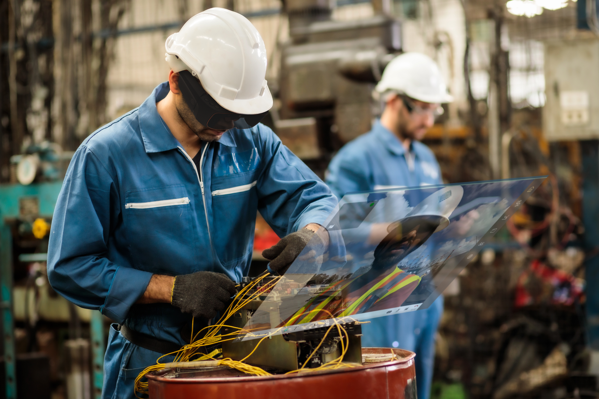 Using ThirdEye's remote assistance software, a field technician can connect with another tech or expert to help walk them through a project or installation.