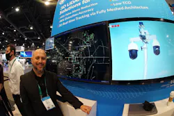 Gerald Becker, VP of Market Development and Alliances at Quanergy, stands in front of the company's CES booth. Gerald Becker, VP of Market Development and Alliances at Quanergy, stands in front of the company's CES booth.