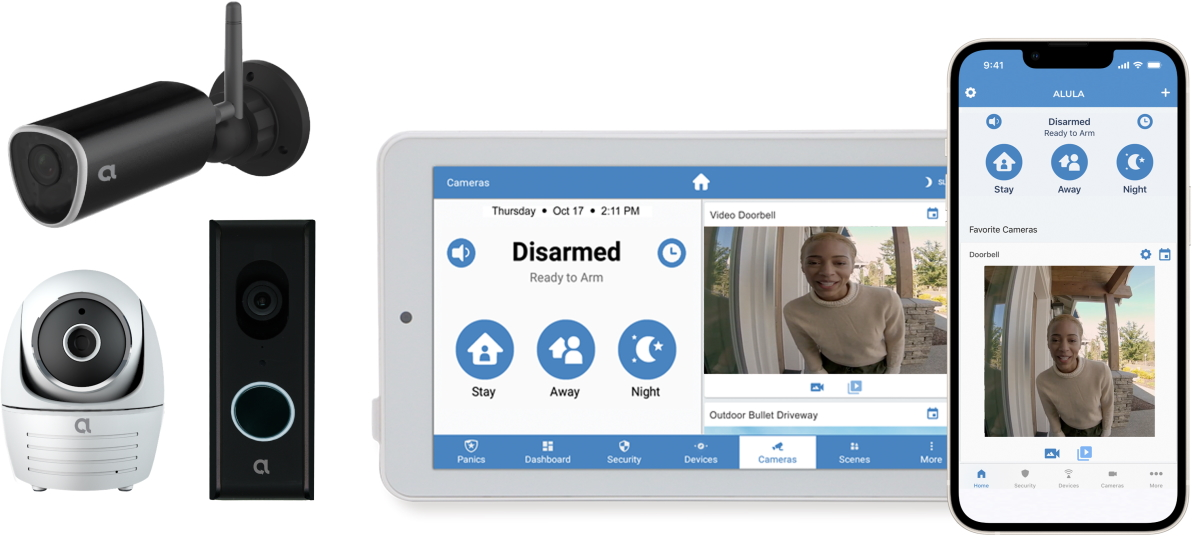Alula recently unveiled a new video platform featuring new camera models, AI-based object detection, enhancements to video clip navigation and viewing in the Alula Smart Security App and advanced video capabilities through the new Slimline Touchpad PRO.