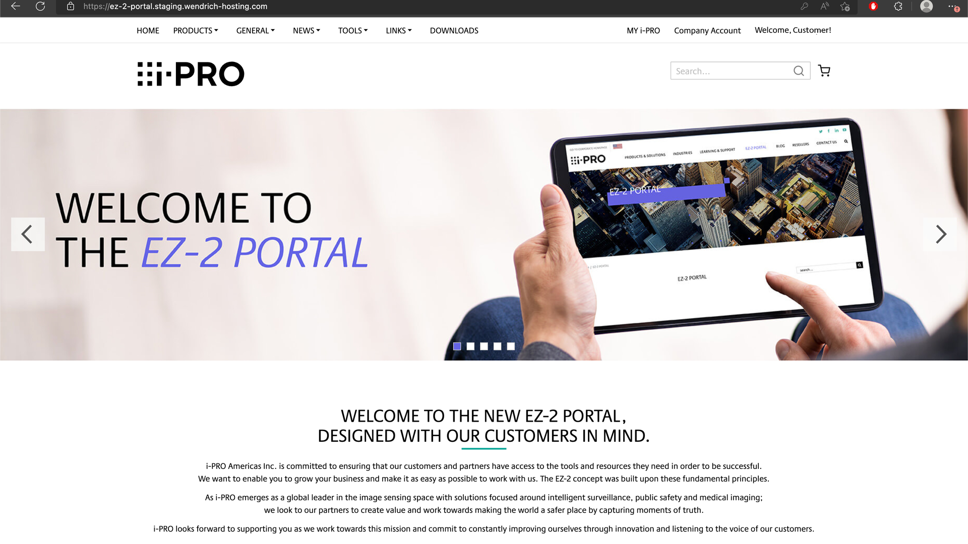 Ez2 Partner Portal Home