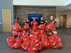 The haul from Brinks Home's annual Giving Tree program. The haul from Brinks Home's annual Giving Tree program.