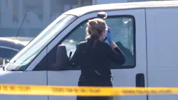 Bullet holes are visible as a coroner's official takes photos on Sunday, Jan. 22, 2023, in Torrance, California. Police say a man in a white van is connected to Saturday night's Lunar New Year mass shooting in Monterey Park. Torrance SWAT officers surrounded the van as the driver appeared slumped over the wheel. Bullet holes are visible as a coroner's official takes photos on Sunday, Jan. 22, 2023, in Torrance, California. Police say a man in a white van is connected to Saturday night's Lunar New Year mass shooting in Monterey Park. Torrance SWAT officers surrounded the van as the driver appeared slumped over the wheel.