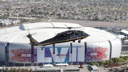 A U.S. Customs and Border Protection Black Hawk helicopter flies above University of Phoenix Stadium, site of the NFL Super Bowl XLIX football game A U.S. Customs and Border Protection Black Hawk helicopter flies above University of Phoenix Stadium, site of the NFL Super Bowl XLIX football game