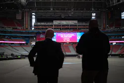 Secretary of Homeland Security Alejandro N. Mayorkas inspects security operations on Feb. 6 ahead of Super Bowl LVII in Glendale, Ariz. Secretary of Homeland Security Alejandro N. Mayorkas inspects security operations on Feb. 6 ahead of Super Bowl LVII in Glendale, Ariz.