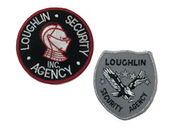 Here are two variations of the Loughlin Security patches worn by the original protective services company, founded by James Dunbar in 1960. Here are two variations of the Loughlin Security patches worn by the original protective services company, founded by James Dunbar in 1960.