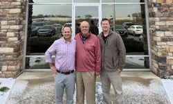 Eric Garner, President of Pye-Barker's alarm division, meets with Chip Shiver and Wayne Lisle of newly acquired Shiver Security Systems. Eric Garner, President of Pye-Barker's alarm division, meets with Chip Shiver and Wayne Lisle of newly acquired Shiver Security Systems.