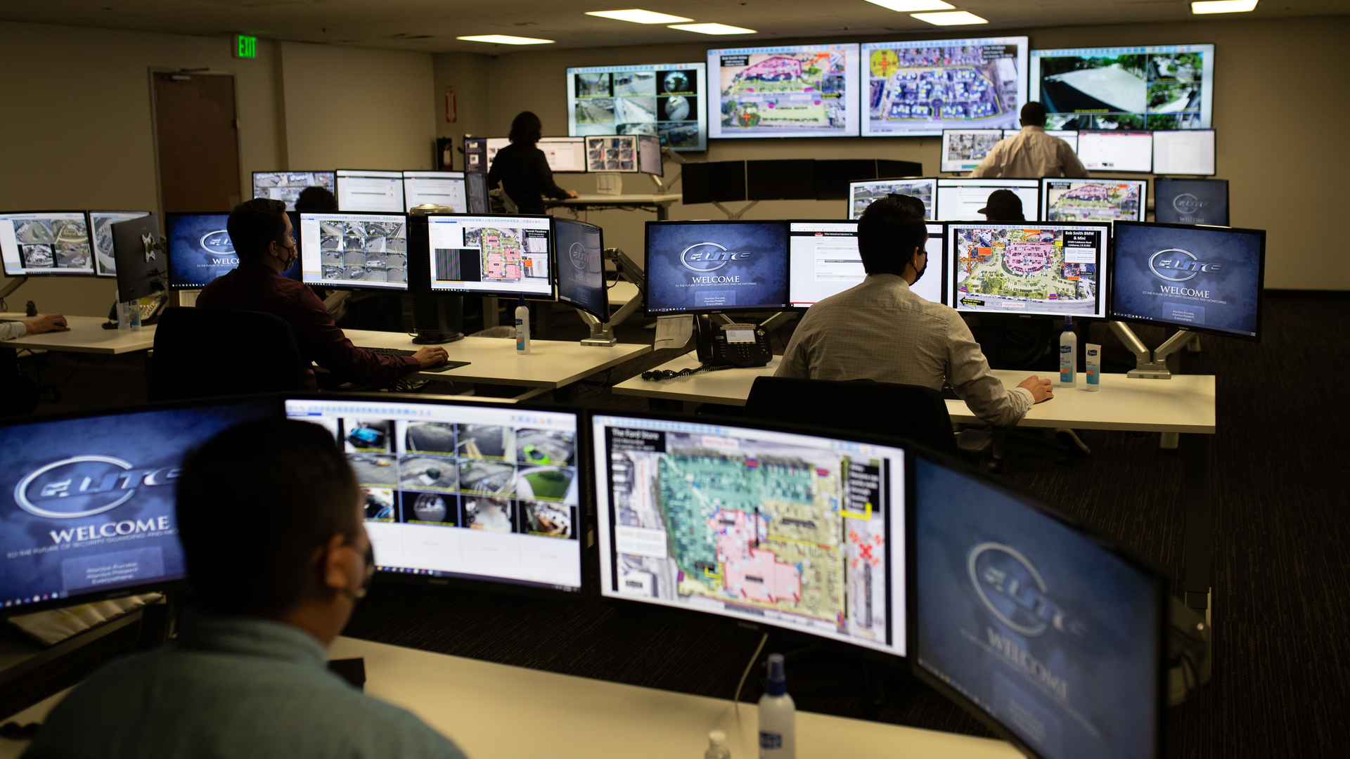 Monitoring command center agents remain on alert throughout the night and work with onsite 'digital guards' to prevent trespassers and crimes from occurring.