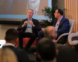 Lee Odess (right) conducts a fireside chat at ACS with Steve Van Till, president and founder of Brivo, about several topics important to the access control industry. Lee Odess (right) conducts a fireside chat at ACS with Steve Van Till, president and founder of Brivo, about several topics important to the access control industry.