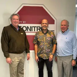 From left to right: Alan Rama of Sonitrol South Carolina; Kirk Brundage, Pye-Barker Regional Director; and John Rama of Sonitrol South Carolina. From left to right: Alan Rama of Sonitrol South Carolina; Kirk Brundage, Pye-Barker Regional Director; and John Rama of Sonitrol South Carolina.