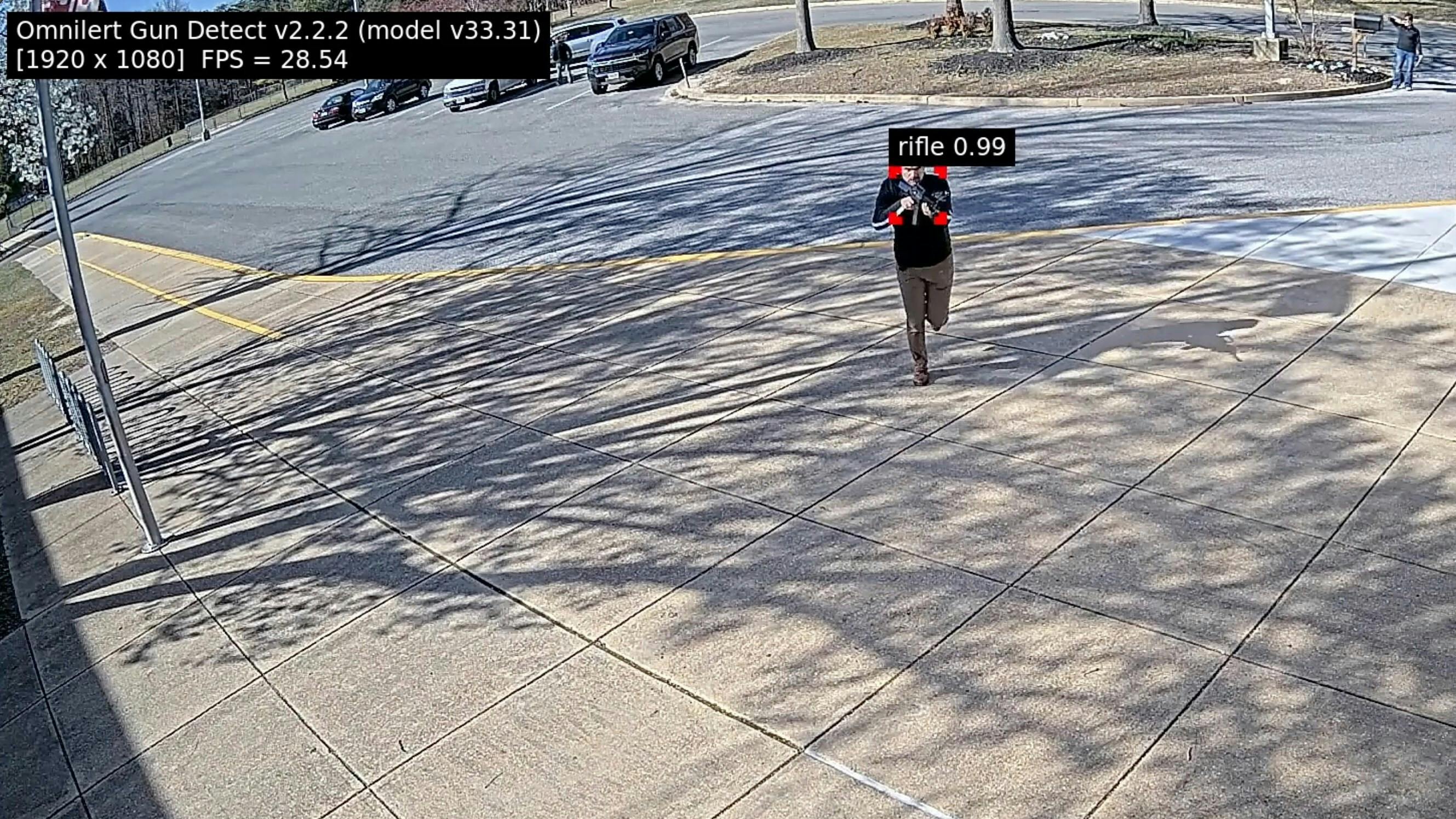 Omnilert Gun Detect is an advanced AI system that detects handguns and long guns throughout a campus, both indoors and outdoors. Once a gun is detected, it sends an alert to a designated person to verify detections. When a threat is confirmed, Omnilert Gun Detect triggers a series of alerts that sets security systems into motion and police into action to protect those in harm&rsquo;s way.