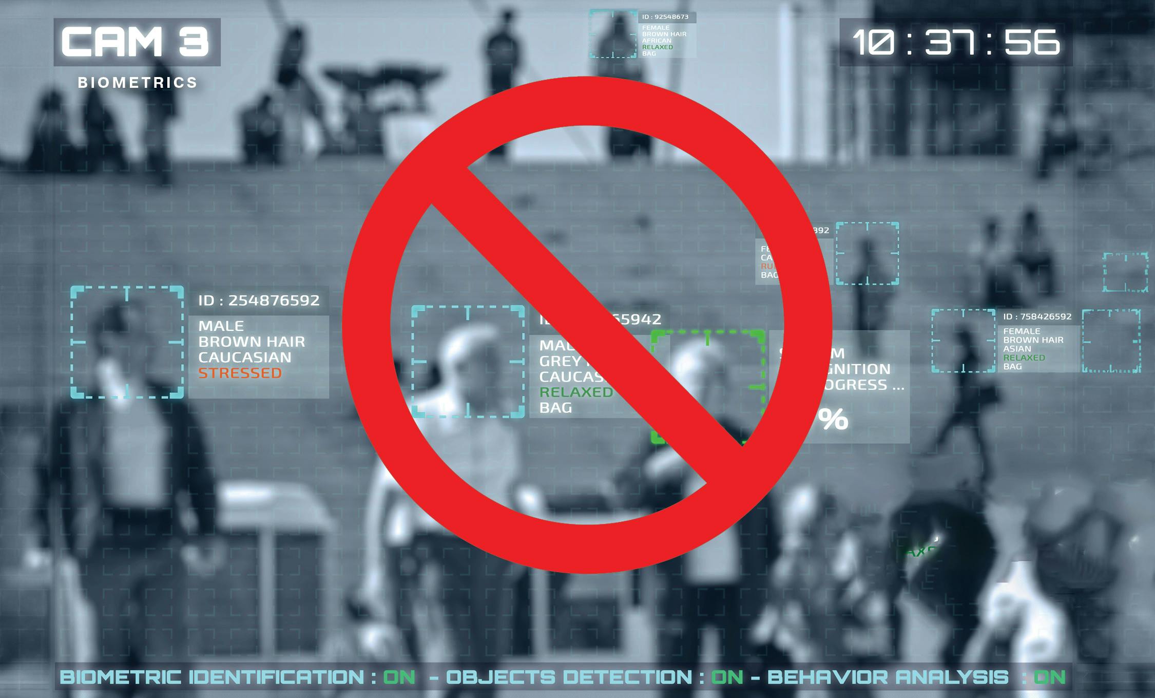 It is important for integrators to highlight the huge differences between surveillance uses of facial recognition, as seen here, with access control uses of facial authentication.