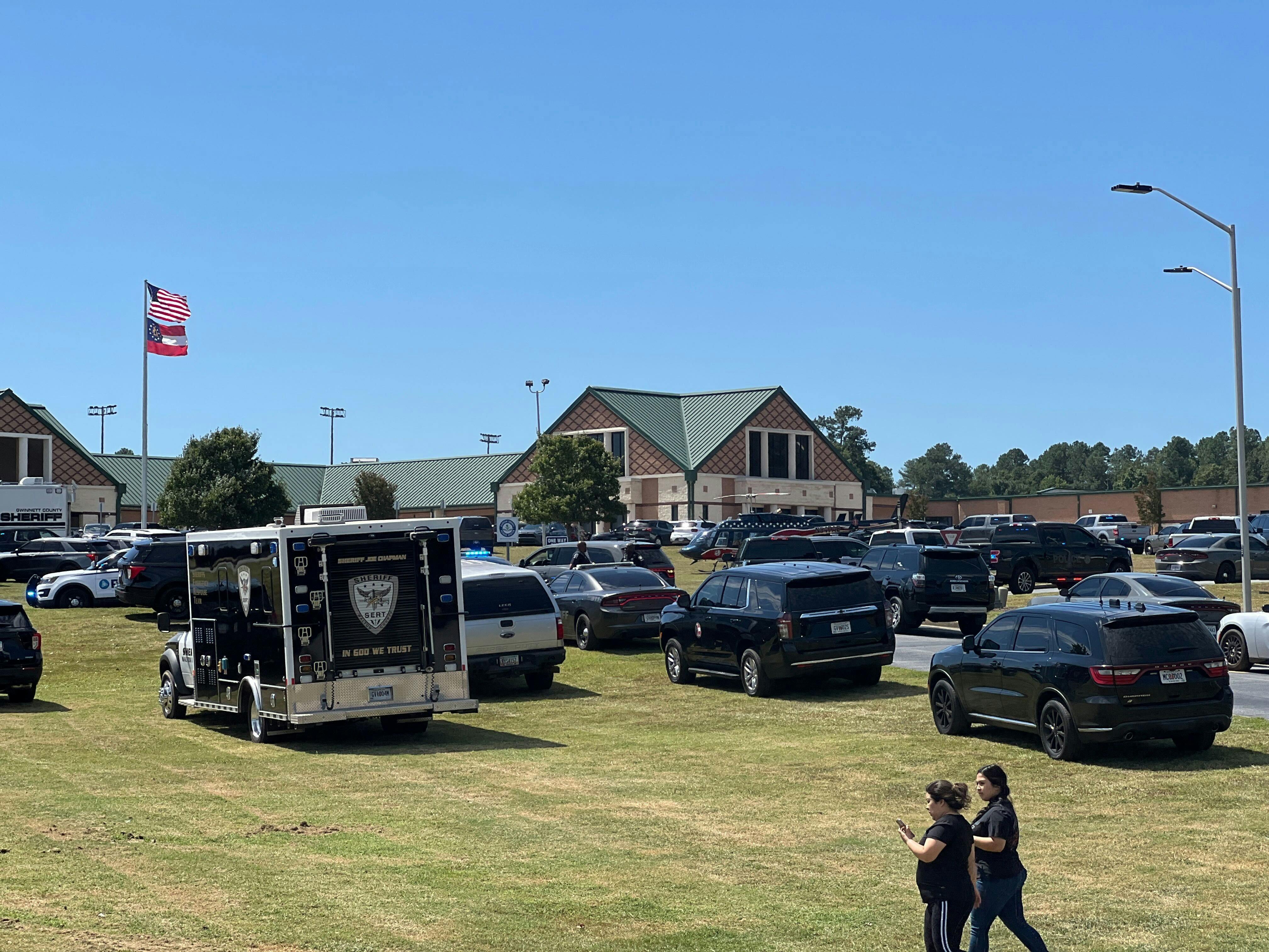 At least one person is in custody after a shooting at Apalachee High School in Barrow County on Wednesday morning, according to authorities.