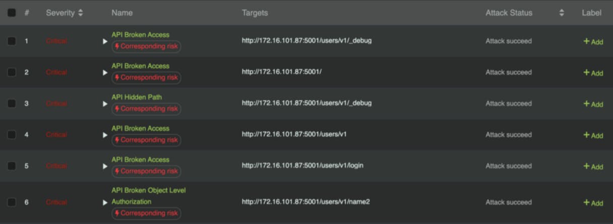 API Vulnerability Report