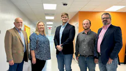 YES Prep’s Keith Weaver, Managing Director of Operations, and Cheris Kotalik, Director of Construction Projects, worked closely with the Pref-Tech team of Kade Kaaz, Kaleb Muck, and Jaime Lovett on the Vanguard Award Project of the Year. YES Prep’s Keith Weaver, Managing Director of Operations, and Cheris Kotalik, Director of Construction Projects, worked closely with the Pref-Tech team of Kade Kaaz, Kaleb Muck, and Jaime Lovett on the Vanguard Award Project of the Year.