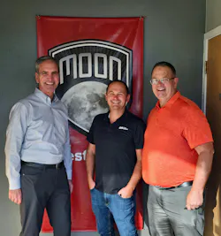 Pye-Barker's Chief Business Development Officer Eric Garner (center), Moon Security Owner Michael Miller (right), and Moon advisor George De Marco (left). Pye-Barker's Chief Business Development Officer Eric Garner (center), Moon Security Owner Michael Miller (right), and Moon advisor George De Marco (left).
