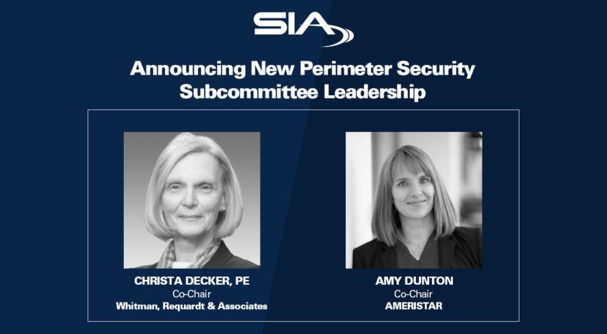 Security Industry Association welcomes new leadership of SIA Perimeter Security Subcommittee